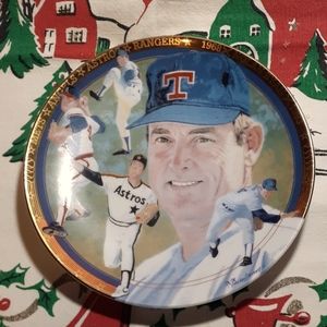 Vintage Nolan Ryan Collectable Plate